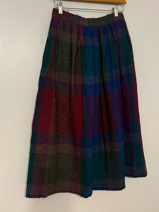 Diane Von Furstenberg Dresses & Skirts - Diane Von Furstenberg Plaid Midi Skirt in Teal, Burgundy & Navy